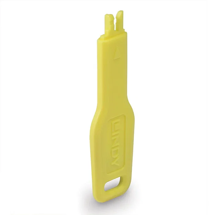Lindy 47899 Llave de Bloqueador de Puerto para RJ-45, Amarillo, Material ABS (Acrilonitrilo Butadieno Estireno)
