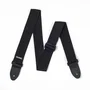 DUNLOP Correa Poly Black con extremos de piel auténtica