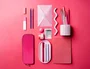 Antartik Estuche portatodo Prisma silicona soft rosa fucsia