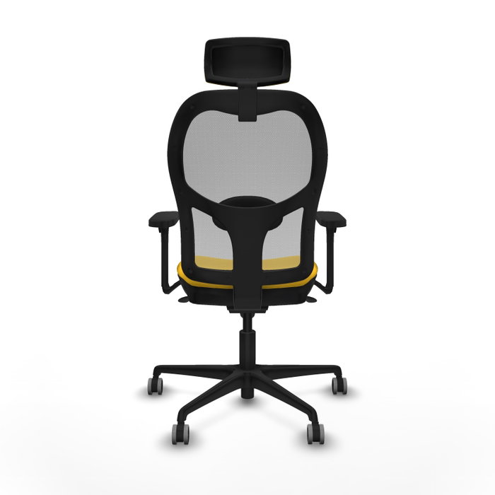 PIQUERAS Y CRESPO Silla de oficina Jorquera con mecanismo Sincro, Amarillo y Gris PIQUERAS Y CRESPO Silla de oficina Jorquera con mecanismo Sincro, Amarillo y Gris
