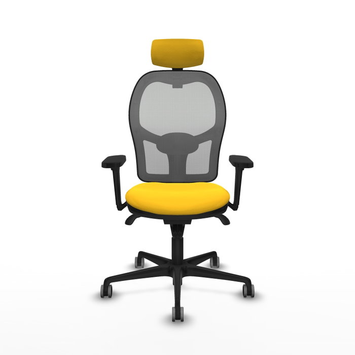PIQUERAS Y CRESPO Silla de oficina Jorquera con mecanismo Sincro, Amarillo y Gris PIQUERAS Y CRESPO Silla de oficina Jorquera con mecanismo Sincro, Amarillo y Gris