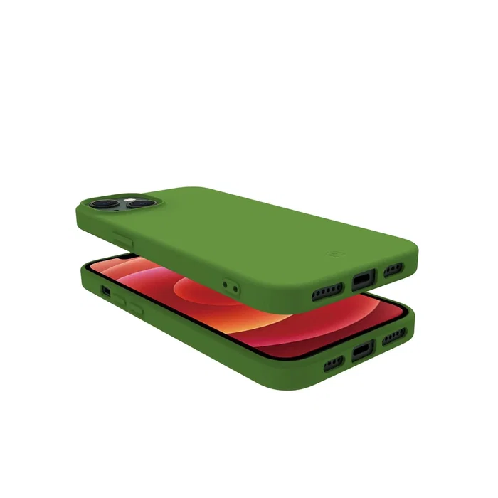 Celly Funda para iPhone 14, 15.5 cm (6.1") Verde - Protectora Resistente a Rayones en TPU - Compatibilidad Apple