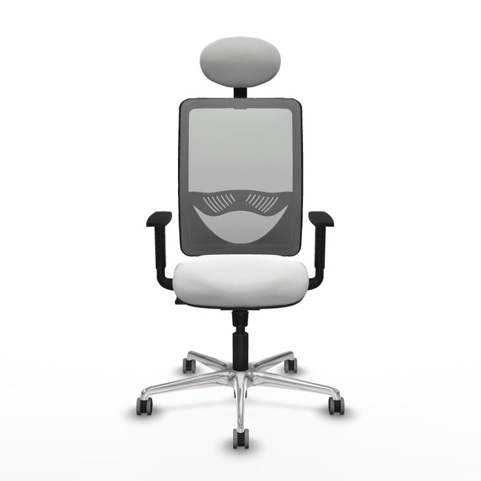 PIQUERAS Y CRESPO Silla de oficina Zulema con mecanismo Sincro, Gris y Blanco PIQUERAS Y CRESPO Silla de oficina Zulema con mecanismo Sincro, Gris y Blanco