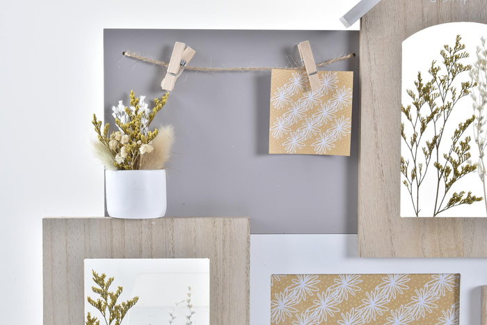 DKD Home Decor Marco Multifoto Urban Marron Blanco 4 x 41 x 55 cm (4 Unidades) DKD Home Decor Marco Multifoto Urban Marron Blanco 4 x 41 x 55 cm (4 Unidades)