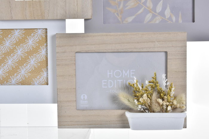 DKD Home Decor Marco Multifoto Urban Marron Blanco 4 x 41 x 55 cm (4 Unidades) DKD Home Decor Marco Multifoto Urban Marron Blanco 4 x 41 x 55 cm (4 Unidades)