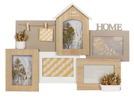 DKD Home Decor Marco Multifoto Flor NICE DAY 55x4x41 cm, Surtido de 2