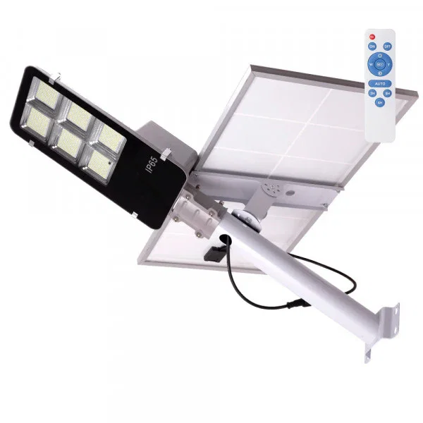 HO Farola LED Solar 400W con Control Remoto y Dimable, Blanco Frío (6000°K), [HO-FAR-SOL-400W-CW]
