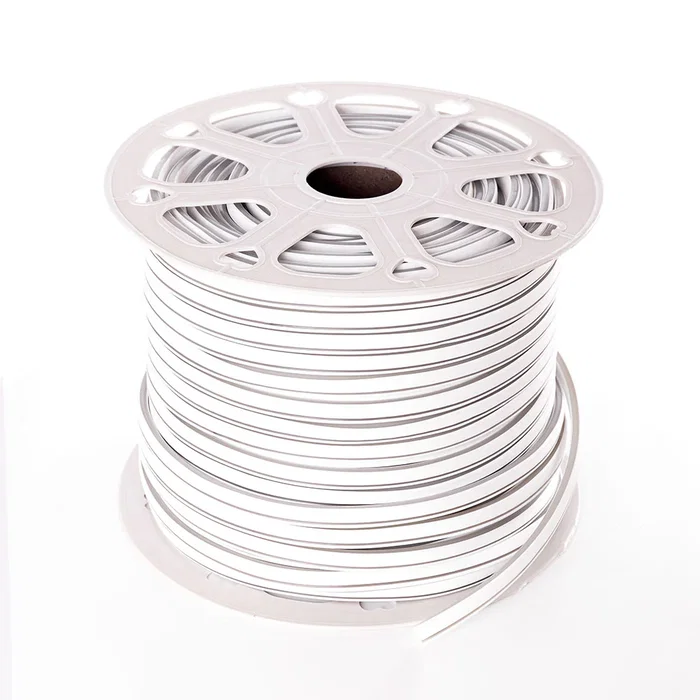 Neon Flex Tira LED Manguera de PVC 24V 6W/m 6000K Blanco Frío para Exterior e Interior, Corte Cada 5cm, 8x18mm Doble Capa, 40.000h