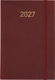 GRAFOPLAS Agenda Anual 2027 Florencia Tapa Acolchada Granate A5