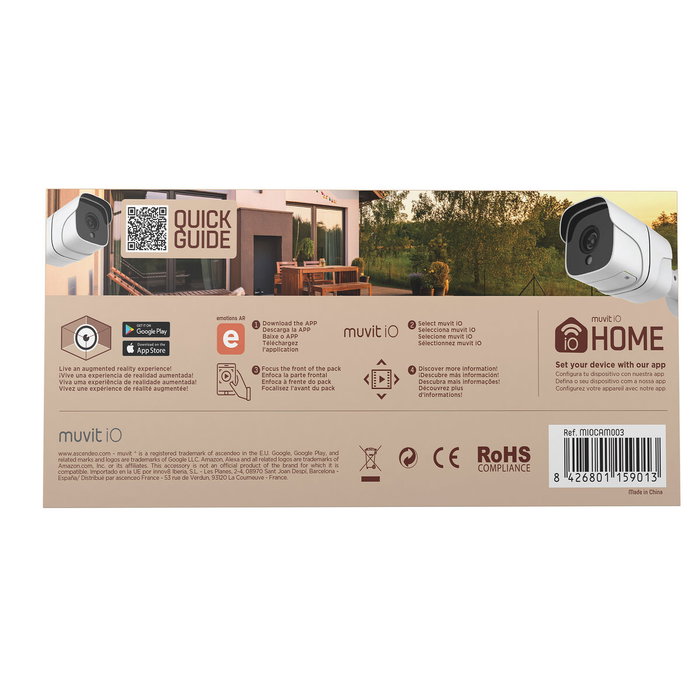 muvit iO cámara de seguridad WiFi full HD 1080P Exterior muvit iO cámara de seguridad WiFi full HD 1080P Exterior