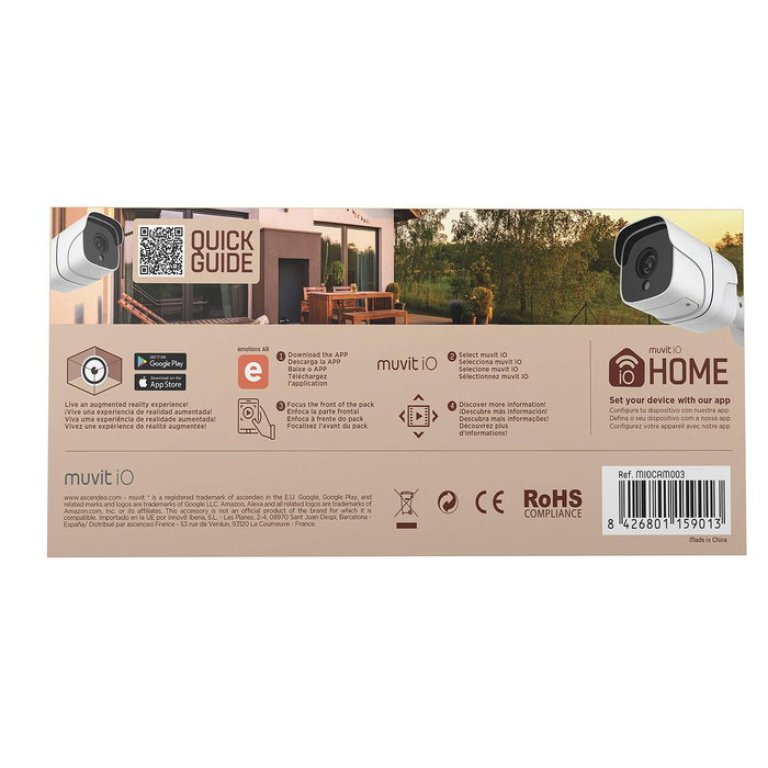 muvit iO cámara de seguridad WiFi full HD 1080P Exterior muvit iO cámara de seguridad WiFi full HD 1080P Exterior