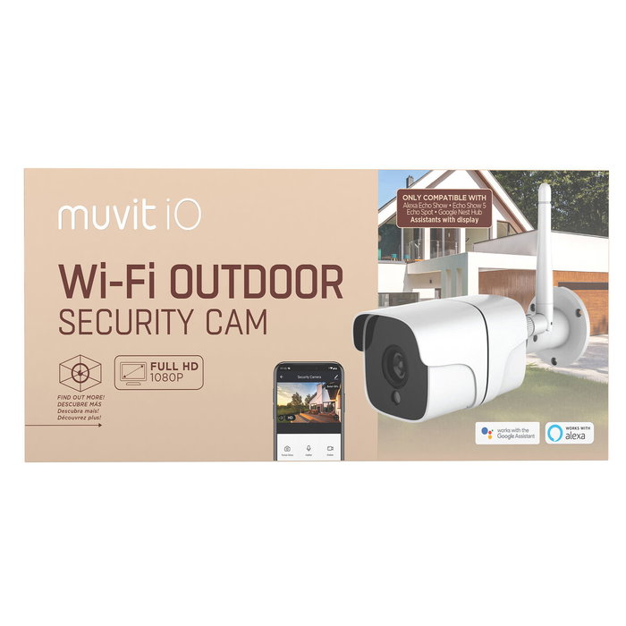 muvit iO cámara de seguridad WiFi full HD 1080P Exterior muvit iO cámara de seguridad WiFi full HD 1080P Exterior