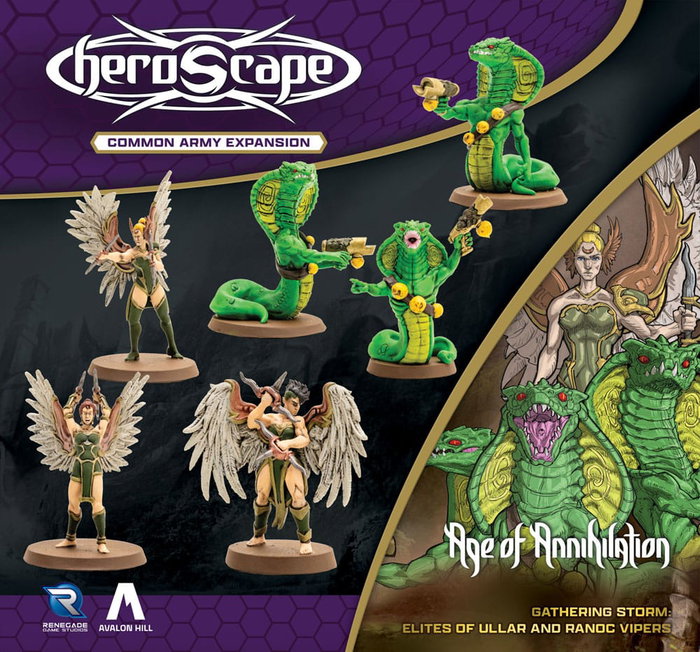 Renegade Heroscape expansión del ejército Age of Annihilation Elites of Ullar & Ranoc Vipers (Common) *Edición Inglés*