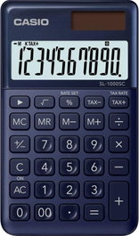 Casio SL-1000SC Calculadora de Bolsillo Azul Marino