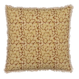 Cojín Beige-Marrón 100% Algodón 50 X 50 cm (Set de 2)