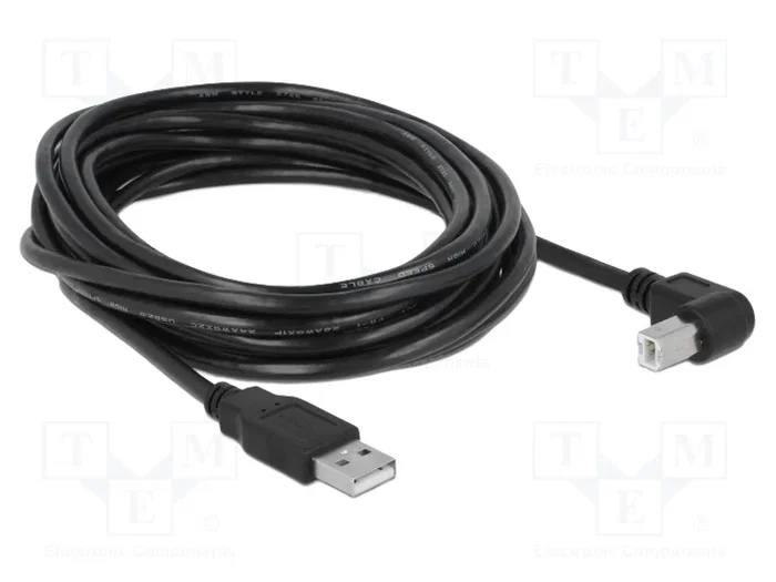 DeLOCK Cable USB 2.0 Tipo-A a Tipo-B Angulado 5 m Negro DeLOCK Cable USB 2.0 Tipo-A a Tipo-B Angulado 5 m Negro
