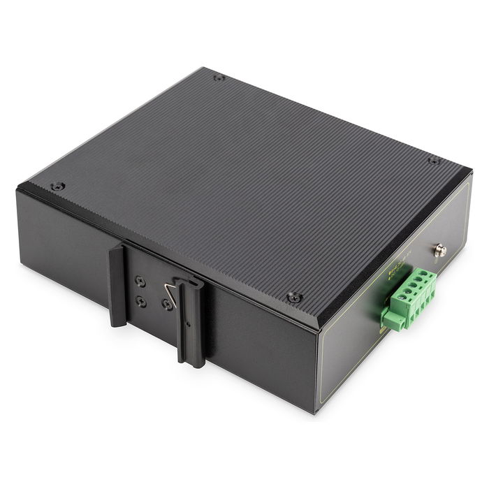 Digitus Conmutador PoE Industrial No Gestionado, 4 Puertos Gigabit Ethernet, 2 SFP Uplink, Montaje Carril DIN, 120W Presupuesto PoE, -40 a 75 grados C