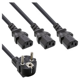InLine Cable de alimentación 16653B con configuración en Y, 1,8 m