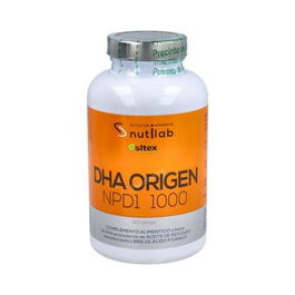Nutilab Dha Origen NPD1 120 Perlas Aceite de Pescado Omega 3 para Función Cerebral y Visual