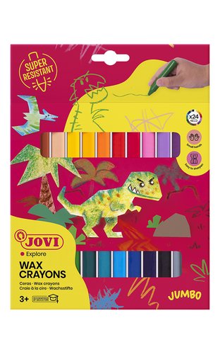 Jovi Jovicolor Ceras de Colores Surtidos, 24 unidades