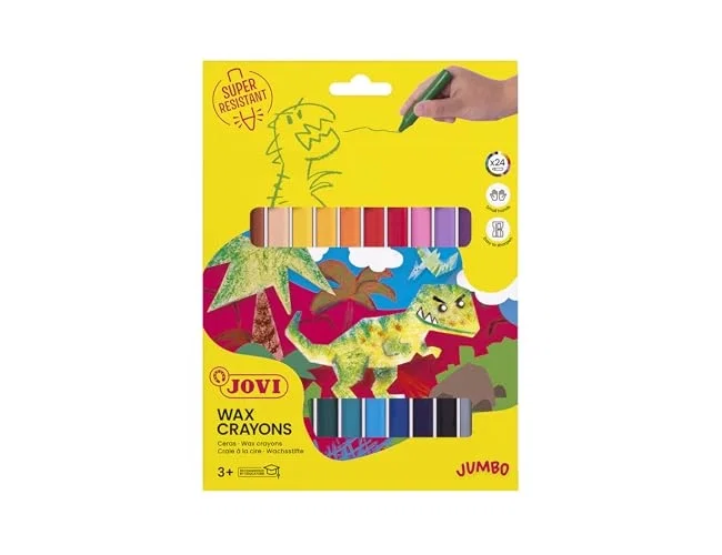 Jovi Jovicolor Ceras de Colores Surtidos, Estuche de 24 Unidades