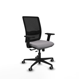 PIQUERAS Y CRESPO Silla de oficina Haches con mecanismo Sincro/Traslack Gris y Negro