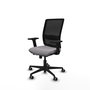 PIQUERAS Y CRESPO Silla de oficina Haches con mecanismo Sincro/Traslack Gris y Negro
