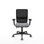 PIQUERAS Y CRESPO Silla de oficina Haches con mecanismo Sincro/Traslack Gris y Negro