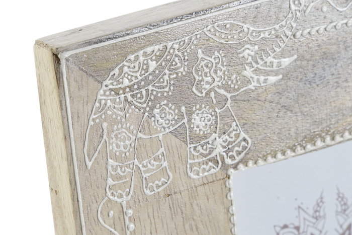 DKD Home Decor Marco de Fotos MDF 10x15 Floral Pintado a Mano Surtido de 2