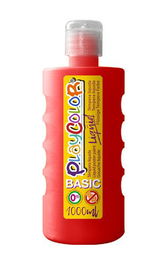 Tempera Playcolor Liqüid Liquida 1000 Ml (Botella) Rojo (Set de 6)
