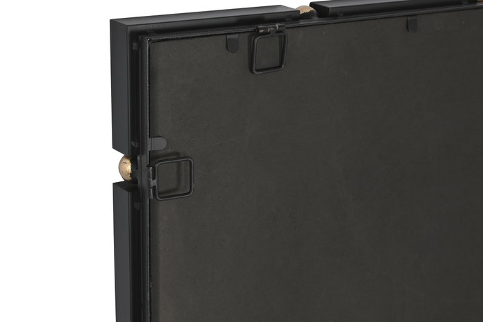 DKD Home Decor Espejo de Hierro y Cristal Negro 64,5x5x96,5 cm