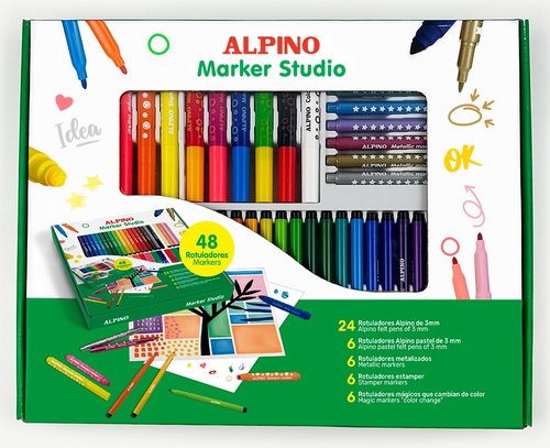 Alpino Marker Studio Set de 48 Rotuladores Surtidos Alpino Marker Studio Set de 48 Rotuladores Surtidos