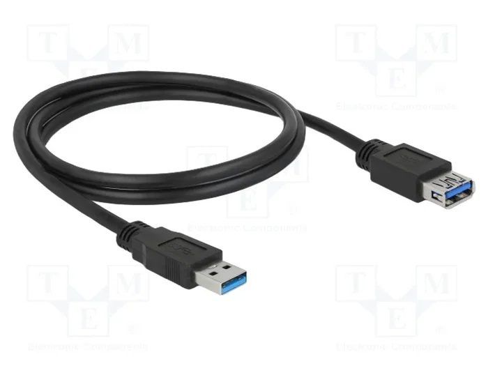 DeLOCK 85054 Cable de extensión USB A a USB A, 1 m, Negro DeLOCK 85054 Cable de extensión USB A a USB A, 1 m, Negro