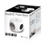 Ewent EW3939 Regleta de Sobremesa Cubo con 3 Tomas de Corriente y 3 Puertos USB de Carga, Color Blanco