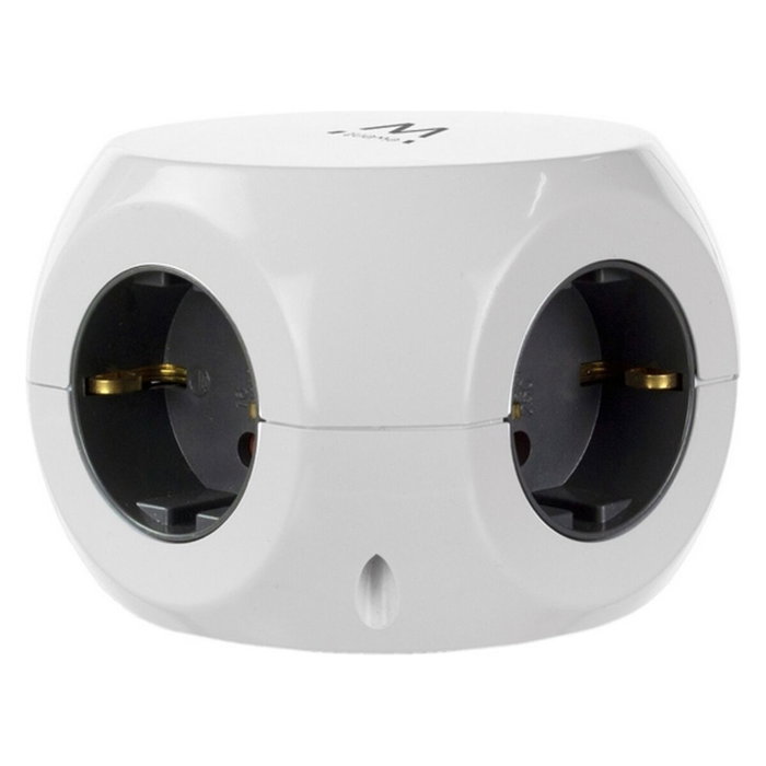 Ewent EW3939 Regleta Cúbica con 3 Tomas y 3 Puertos USB Blanco