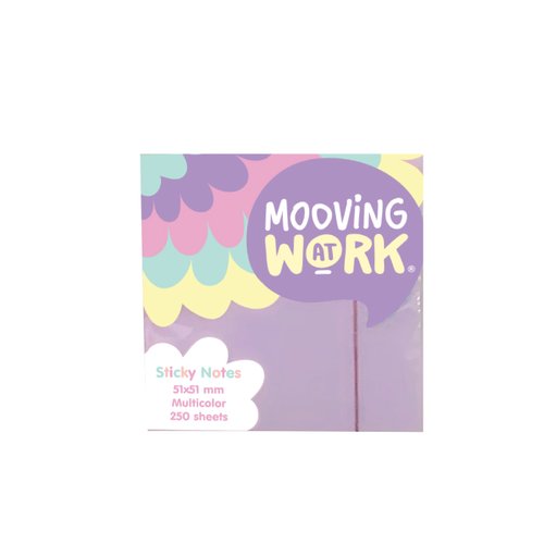 Notas Adhesivas Mooving Pastel 250H 51X51 Multicolor Notas Adhesivas Mooving Pastel 250H 51X51 Multicolor