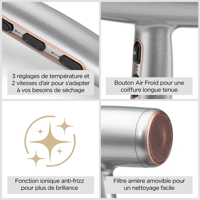 Babyliss Secador de pelo D580DE Cosmos 2100 W con Difusor - Ligero y Compacto