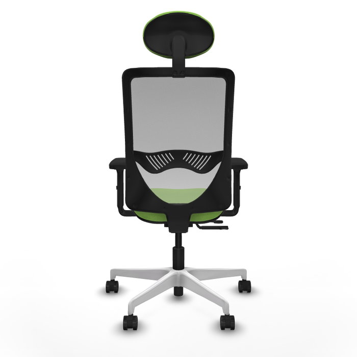 PIQUERAS Y CRESPO Silla de oficina Zulema con mecanismo Sincro/Traslack, Tela Pistacho y Malla Gris