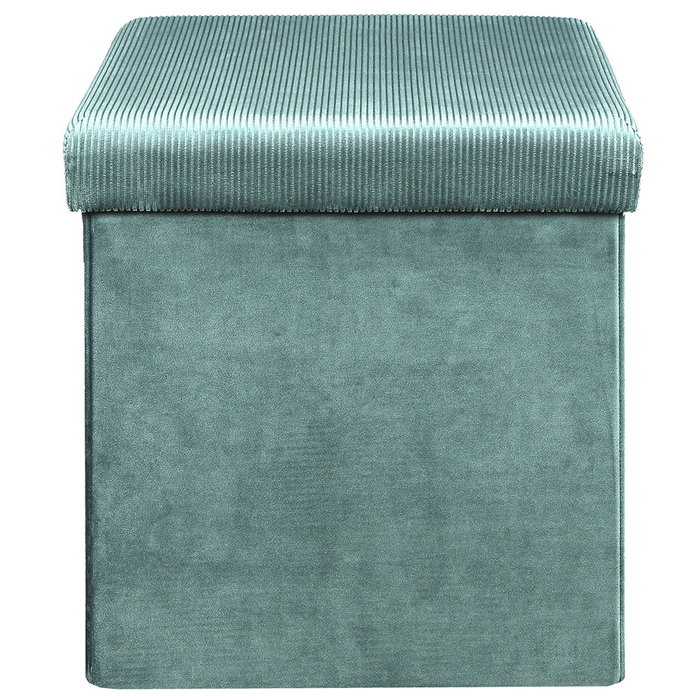 Home Deco Factory Caja-puf Plegable Giulia Azul Canard