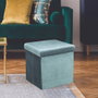 Home Deco Factory Caja-puf Plegable Giulia Azul Canard