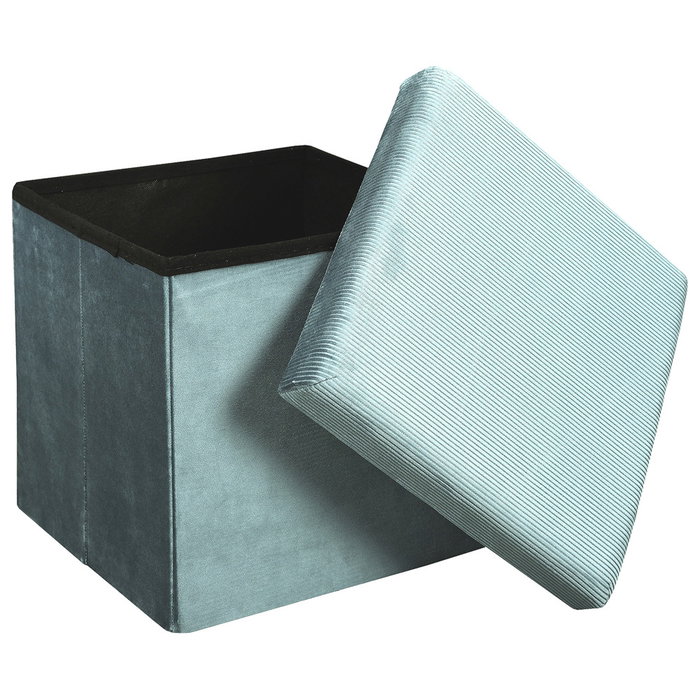 Home Deco Factory Caja-puf Plegable Giulia Azul Canard