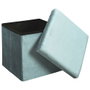 Home Deco Factory Caja-puf Plegable Giulia Azul Canard