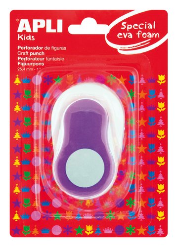Apli Perforadora de Goma Eva Forma Redonda 25,4 mm Lila Apli Perforadora de Goma Eva Forma Redonda 25,4 mm Lila