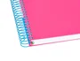 Antartik Cuaderno Espiral A4 Micro Tapa Forrada 120 Hojas 90gr Cuadro 5mm 4 Taladros Color Rosa