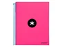 Antartik Cuaderno Espiral A4 Micro Tapa Forrada 120 Hojas 90gr Cuadro 5mm 4 Taladros Color Rosa