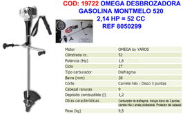 Montmelo Desbrozadora de Gasolina 520 2,14 HP 52 CC