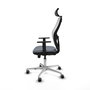 PIQUERAS Y CRESPO Silla de oficina Jorquera con mecanismo Sincro/Traslack, Gris y Blanco