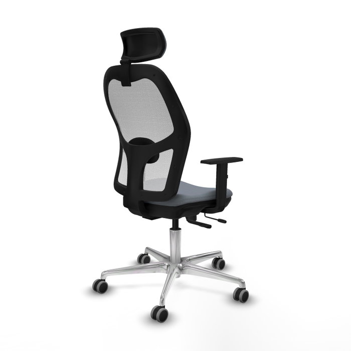 PIQUERAS Y CRESPO Silla de oficina Jorquera con mecanismo Sincro/Traslack, Gris y Blanco