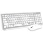 Subblim Combo Dual Prestige Extendido Plata/Blanco (Teclado y Ratón Inalámbrico)