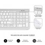 Subblim Combo Dual Prestige Extendido Plata/Blanco (Teclado y Ratón Inalámbrico)